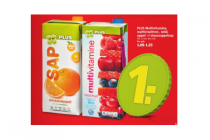 plus multivitamine multivruchten  mild appel  of sinaasappelsap