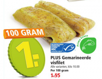 plus gemarineerde visfilet