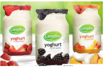 campina yoghurt op fruit