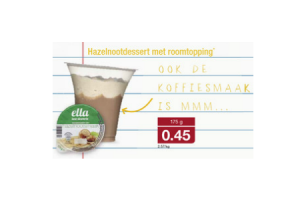 hazelnootdessert met roomtopping