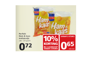 perfekt ham  kaas maiszoutje