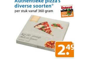 authentieke pizzas diverse soorten