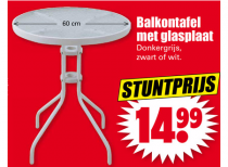 balkontafel met glasplaat