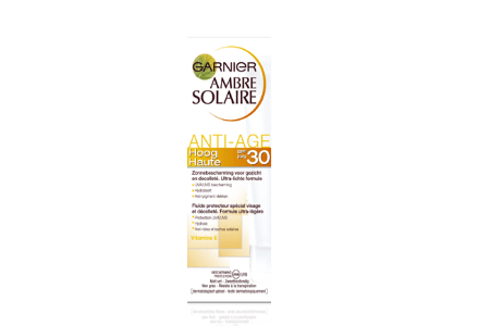 garnier ambre solaire gezicht anti age zonnebescherming