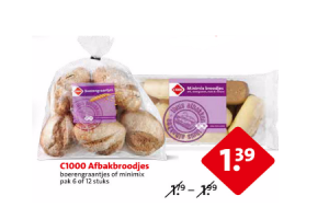 c1000 afbakbroodjes