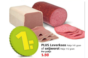 plus leverkaas of snijworst