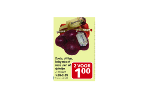 zoete pittige baby mix of rode uien of sjalotjes