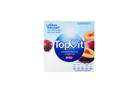 topvit probiotische yoghurt pruim 4x125g