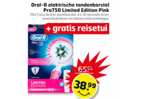 oral b elektrische tandenborstel pro750 limited edition pink
