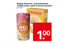 bolletje oerknack rond knackebrod ontbijtcrackers spelt of boeren beschuit