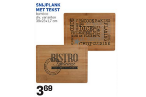 snijplank met tekst