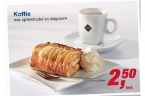 koffie met apfelstrudel en slagroom