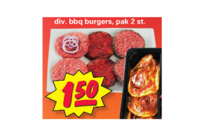 diverse bbq burgers