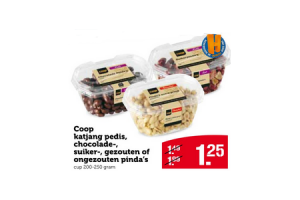 coop katjang pedis chocolade  suiker  of gezouten pindas