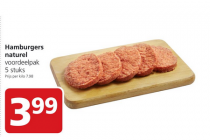 hamburgers naturel