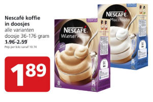 nescafe koffie in doosjes
