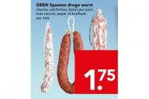 deen spaanse droge worst