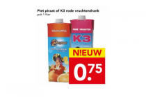 piet piraat of k3 rode vruchtendrank