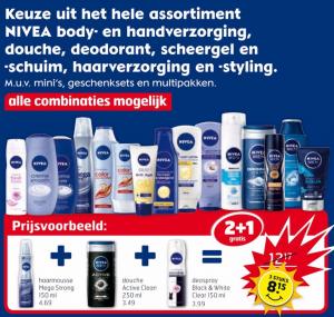 nivea body  en handverzorging douche deodorant scheergel en  schuim haarverzorging en  styling.