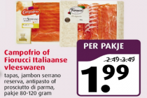 campofrio of fiorucci italiaanse vleeswaren