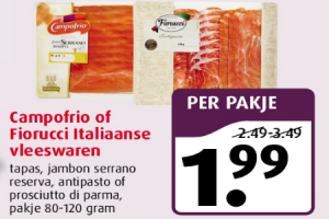campofrio of fiorucci italiaanse vleeswaren