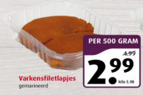 varkensfiletlapjes gemarineerd