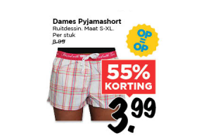 dames pyjamashort