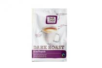 fair trade koffie dark roast pads