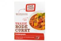 fair trade thaise rode curry kruidenpasta