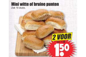 mini witte en bruine punten