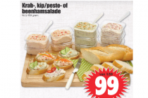 krab  kippesto  of beenhamsalade