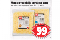 vers en voordelig geraspte kaas