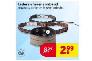 lederen herenarmband