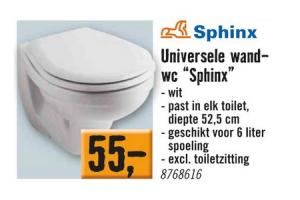 universele wand wc sphinx