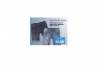 korte denim broek