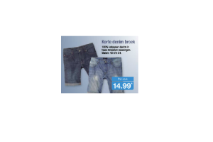 korte denim broek