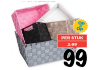 gevlochten opbergmand
