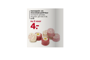 hema marsepein  en chocolade petit four