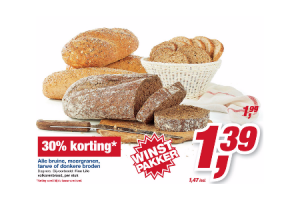 alle bruine meergranen tarwe of donkere broden