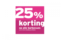 25 korting op alle barbecues