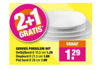servies porselein wit