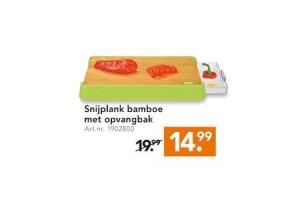 snijplank bamboe met opvangbak