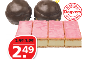 plus chocobollen of roze tompouces