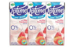 optimel drink langlekker aardbeiframboos 3 pack