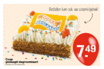 coop geslaagd slagroomtaart