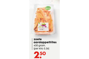 zoete aardappelfrites