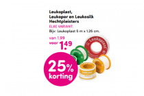 leukoplast leukopor en leukosilk hechtpleisters