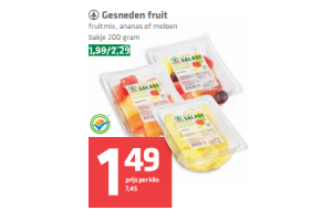 spar gesneden fruit