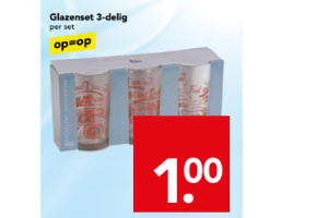 glazenset 3 delig