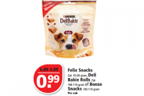 felix snacks deli bakie rolls of bonzo snacks